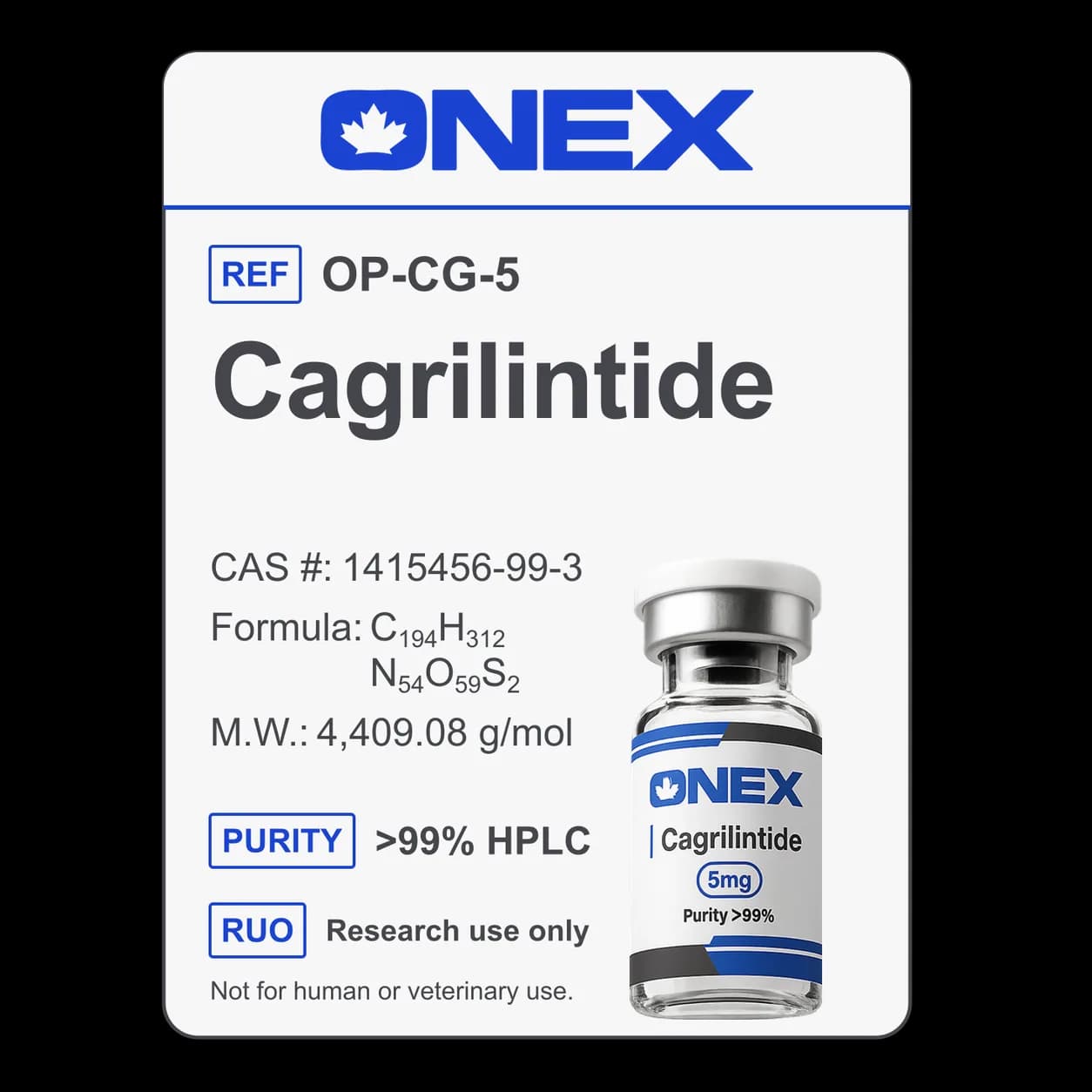 Cagrilintide 5mg specification card
